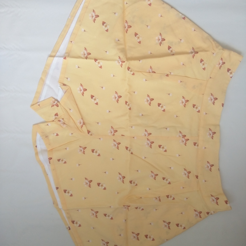 WeWoreWhat We Wore What Etoile Shorts High Waist Flowers Impala Yellow White L - Picture 13 of 16
